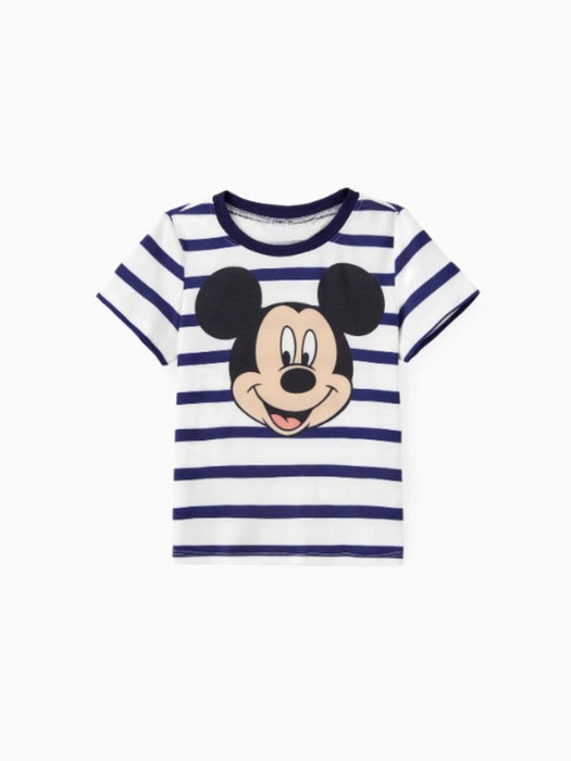 Striped Animated Character T Shirts Family Matching Set