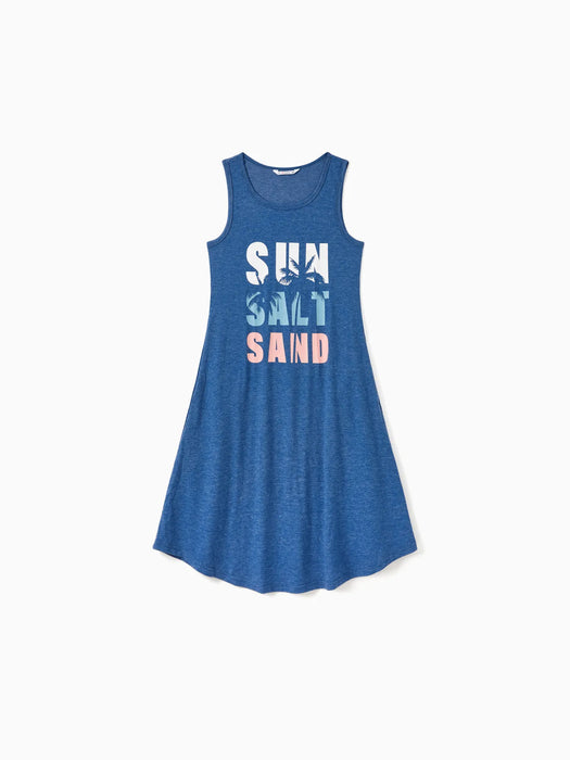 Sun Salt Sand Summer Collection Of Tanks And Dress Family Matching Set