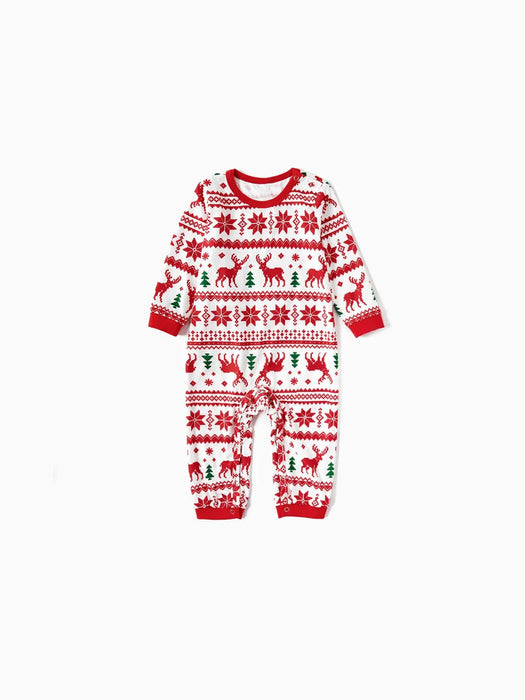 Reindeer Snowflake Family Matching Christmas Pajama Set