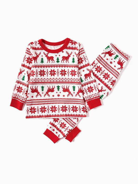 Reindeer Snowflake Family Matching Christmas Pajama Set