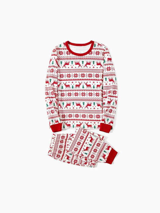 Reindeer Snowflake Family Matching Christmas Pajama Set