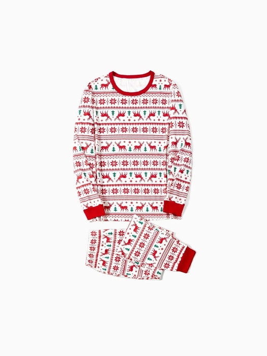 Reindeer Snowflake Family Matching Christmas Pajama Set