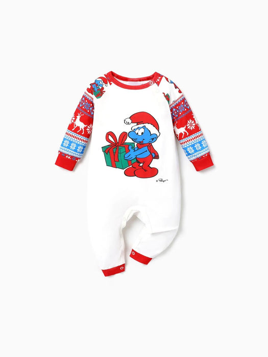 The Smurfs Long Sleeves Family Matching Christmas Pajama Set