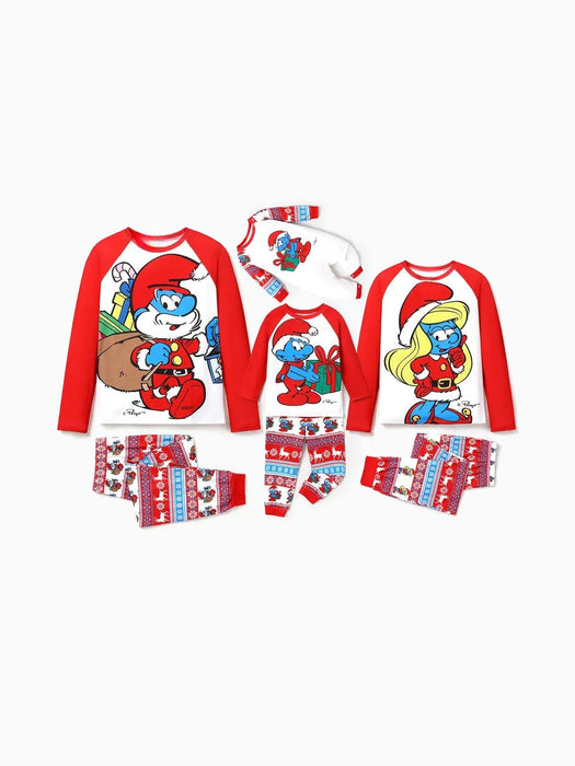 The Smurfs Long Sleeves Family Matching Christmas Pajama Set