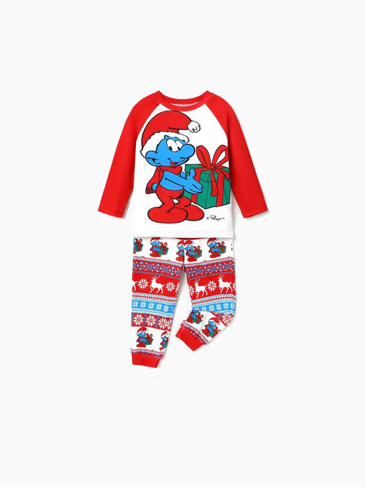 The Smurfs Long Sleeves Family Matching Christmas Pajama Set