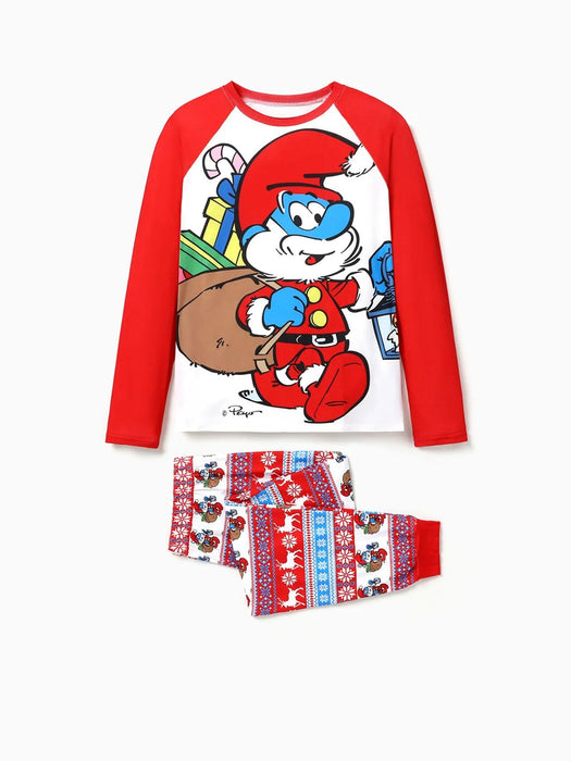 The Smurfs Long Sleeves Family Matching Christmas Pajama Set