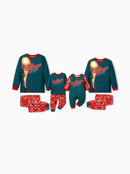 Christmas Story Printed Family Matching Christmas Pajama Set