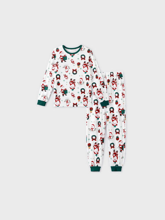 Santa And Wreath Family Matching Christmas Pajama Set