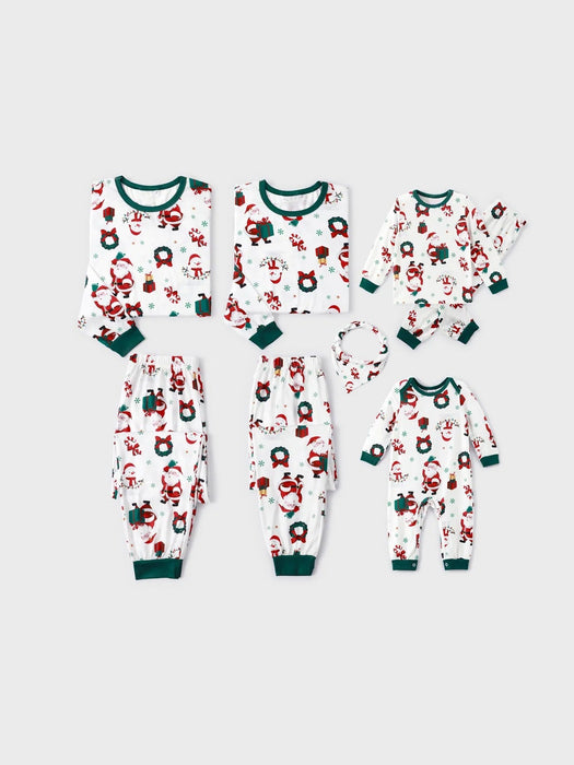 Santa And Wreath Family Matching Christmas Pajama Set