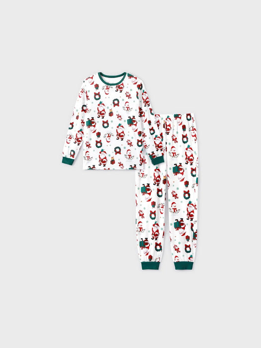 Santa And Wreath Family Matching Christmas Pajama Set