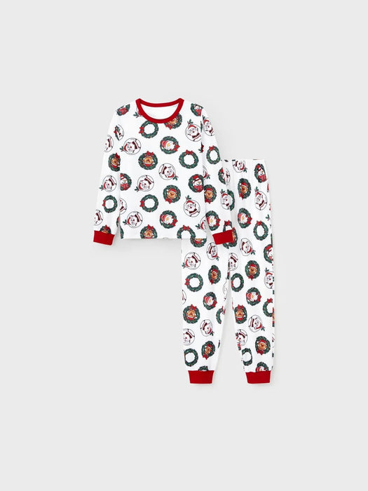 Family Matching Christmas Pajama Sets With Santa And Reindeer Design