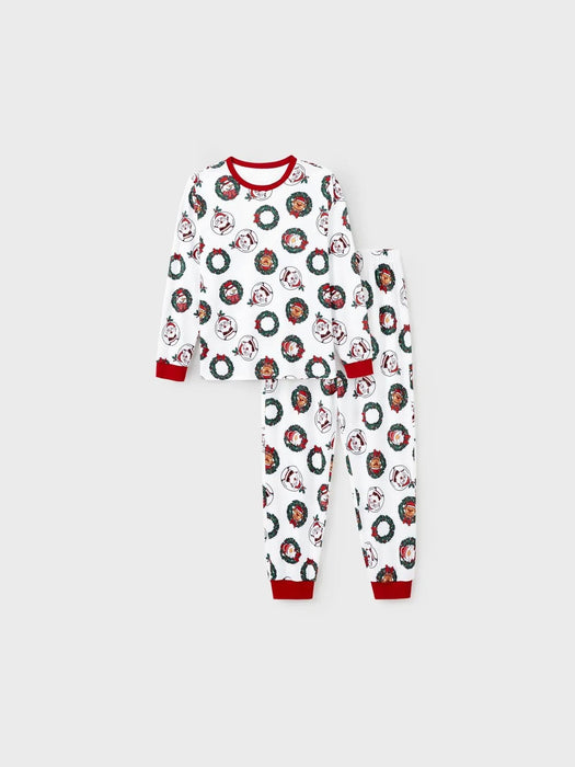 Family Matching Christmas Pajama Sets With Santa And Reindeer Design