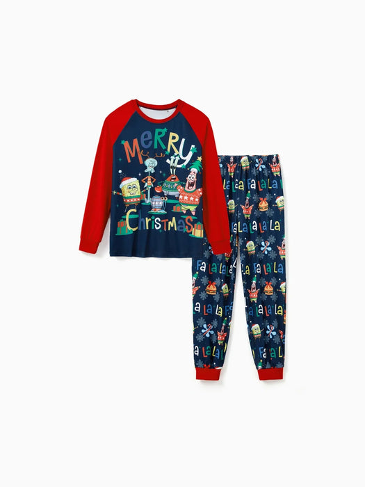 Spongebob Cartoon Family Matching Christmas Pajama Set