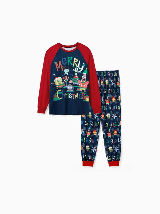 Spongebob Cartoon Family Matching Christmas Pajama Set