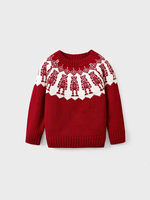 Nutcracker Pattern Family Matching Christmas Sweaters