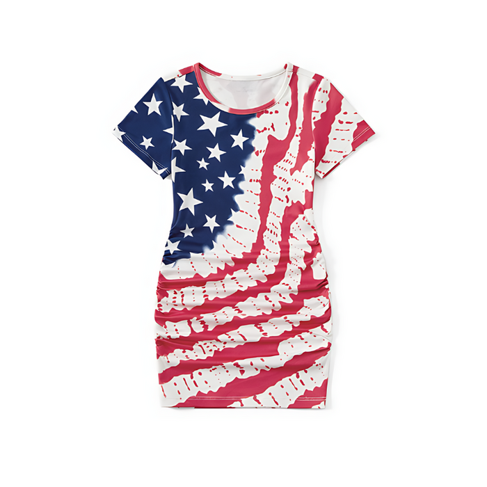 Patriotic Tie Dye Family Matching Outfit Set