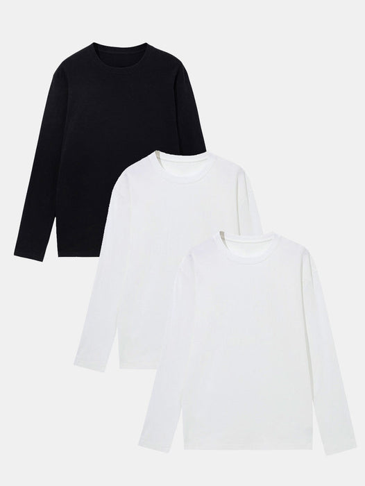 3 Pieces Basic Long Sleeve T-Shirt