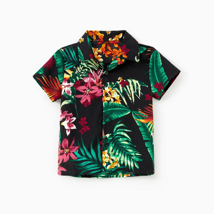 Tropical Leaves Pattern Family Matching Outfits