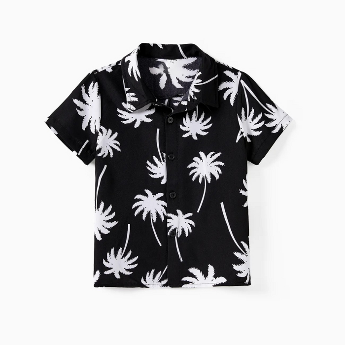 Tropical Tree Print Family Matching Outfits