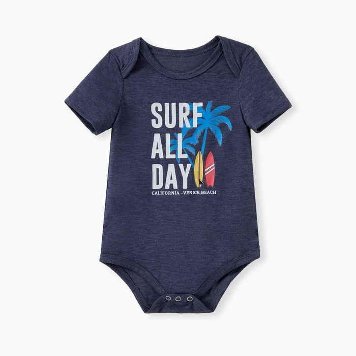 Surf All Day Printed Family Matching Outfit Set