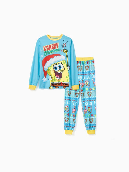 SpongeBob SquarePants Family Matching Christmas Print Pajama Set