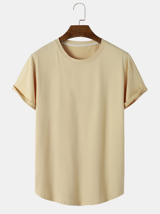 Casual Solid Color Basic T Shirts