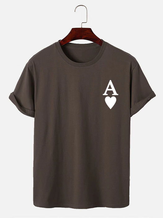 Ace Of Spades Print T-Shirt