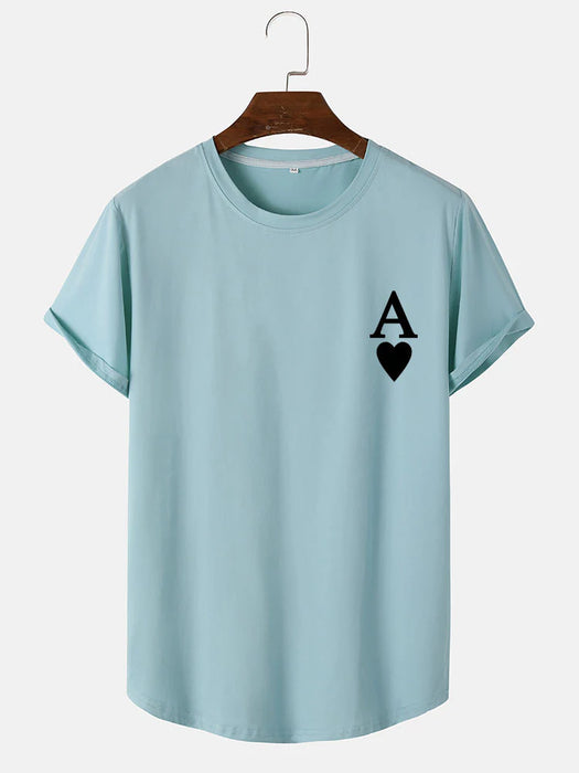 Ace of Spades Print Arc T-Shirt