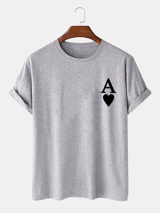 Ace Of Spades Print T-Shirt