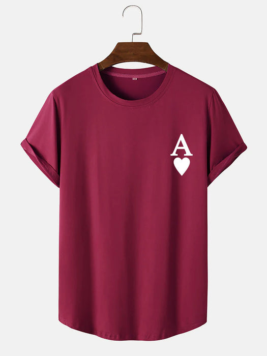 Ace of Spades Print Arc T-Shirt