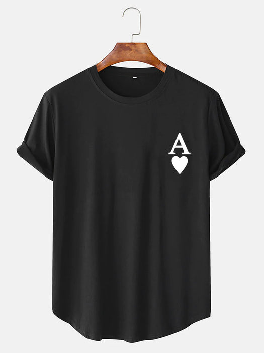 Ace of Spades Print Arc T-Shirt