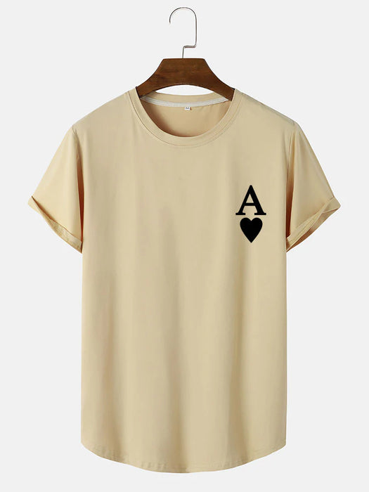 Ace of Spades Print Arc T-Shirt