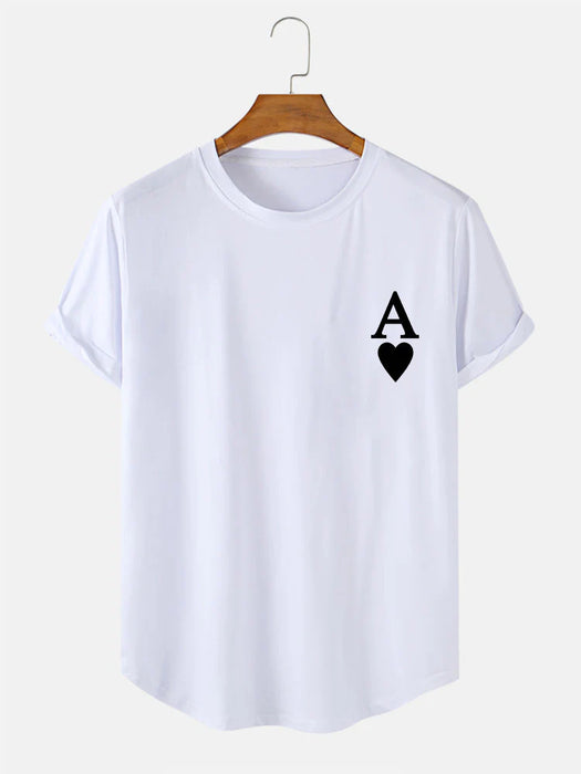 Ace of Spades Print Arc T-Shirt