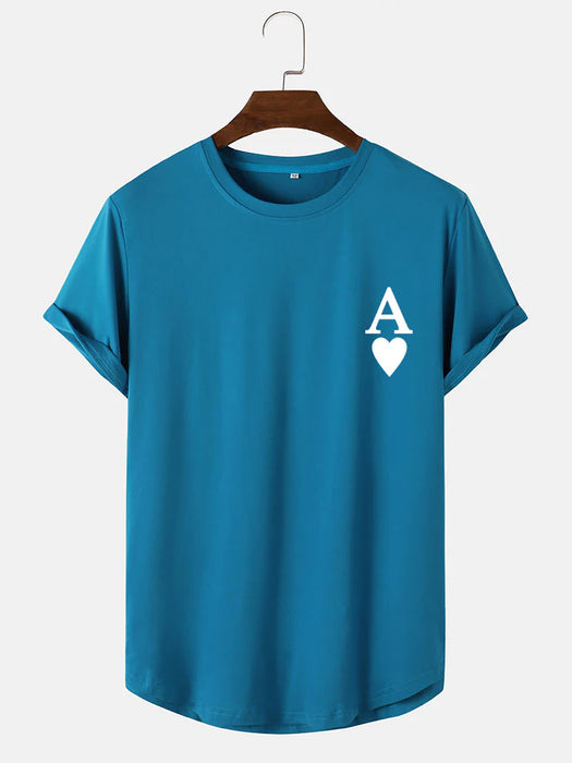 Ace of Spades Print Arc T-Shirt