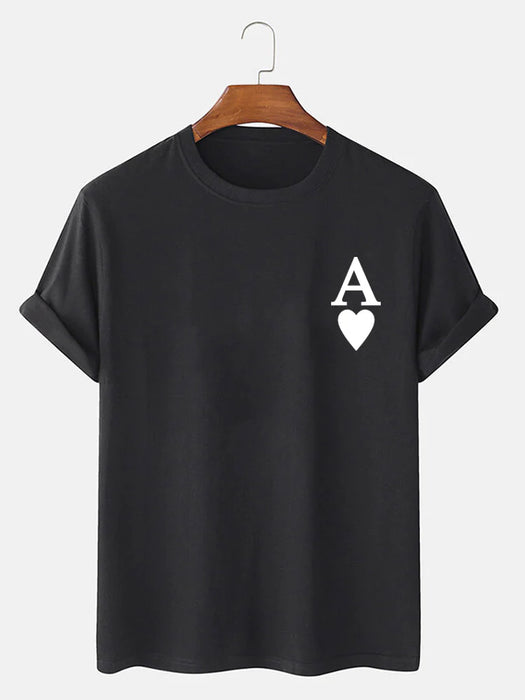 Ace Of Spades Print T-Shirt