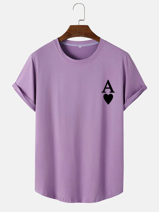 Ace of Spades Print Arc T-Shirt