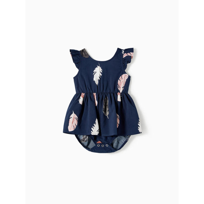 Allover Feather Printed Family Matching Set