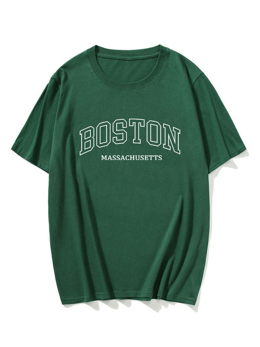 Boston Print Oversize T-Shirt