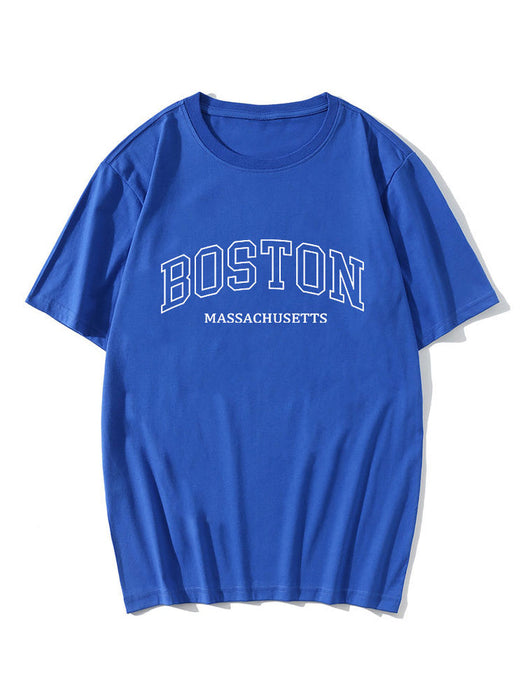 Boston Print Oversize T-Shirt