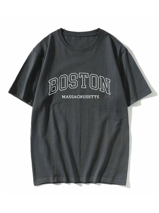 Boston Print Oversize T-Shirt