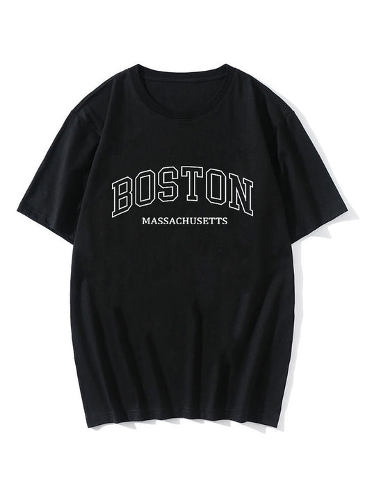 Boston Print Oversize T-Shirt