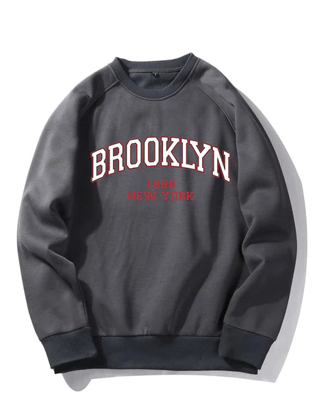 Brooklyn Letter Print Raglan Sleeve Sweatshirt