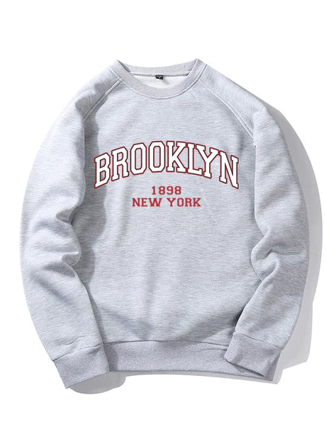 Brooklyn Letter Print Raglan Sleeve Sweatshirt