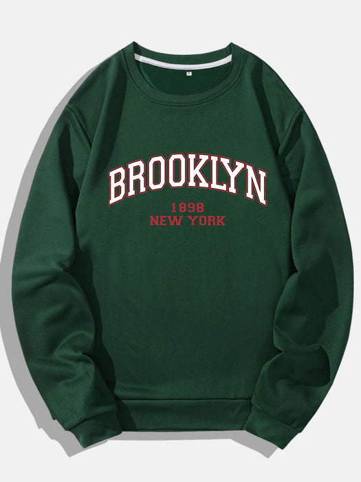 Brooklyn Print Crew Neck Sweatshirt