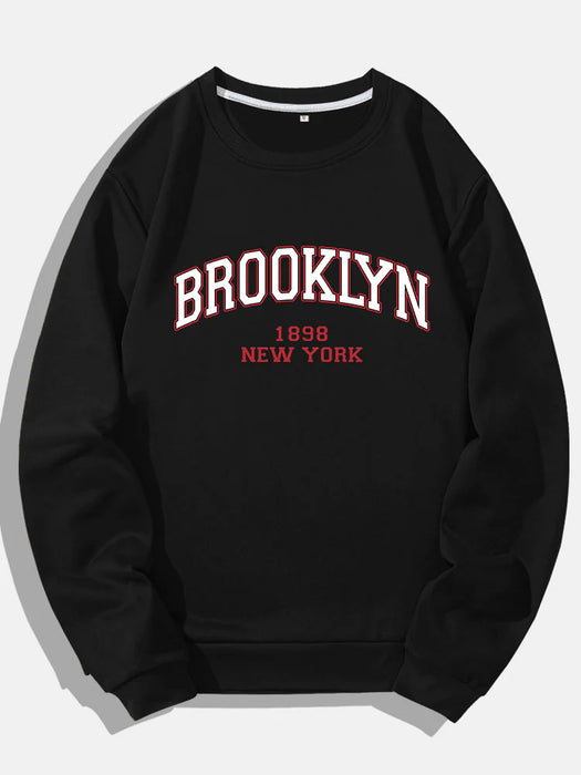 Brooklyn Print Crew Neck Sweatshirt