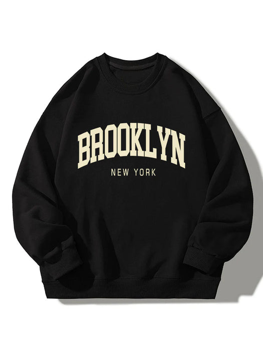 Brooklyn Print Relaxed Sweatshirt