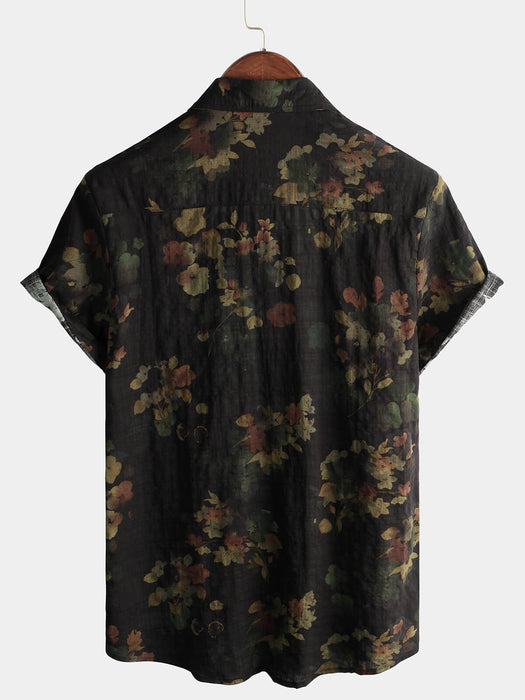 Beach Style Floral Pattern Shirts