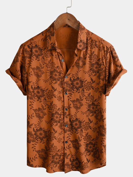 Beach Style Floral Pattern Shirts