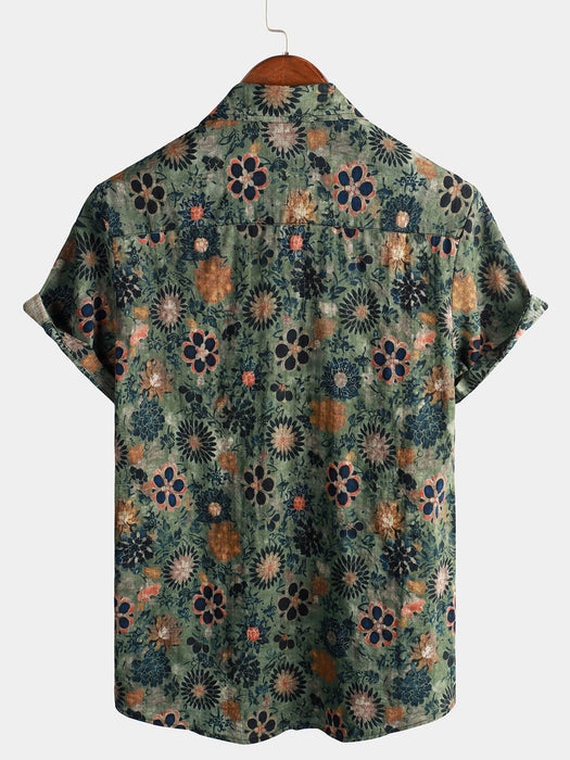 Beach Style Floral Pattern Shirts