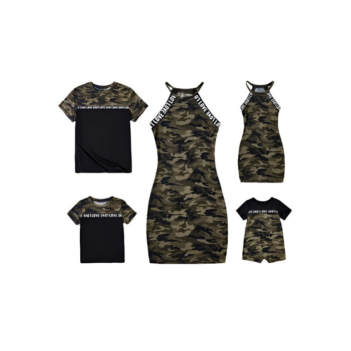 Camouflage Patterned Family Matching Set